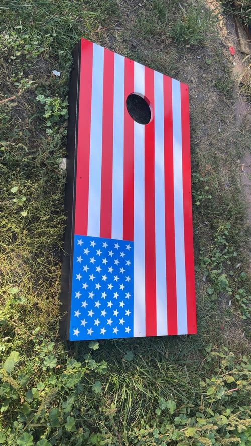 Custom American Flag Cornhole Boards